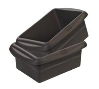 Lurch FlexiForm 585011 Lot de 2 moules à pain en 100% silicone platine sans BPA Marron 14,5 x 10,5 cm