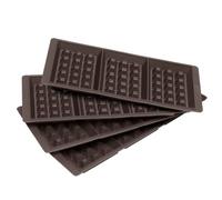Lurch FlexiForm 585084 Lot de 2 moules à gaufres 100% silicone platine sans BPA (3 compartiments, lot de 4) Marron