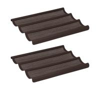 Lurch FlexiForm 585085 Lot de 2 moules à baguette pour 3 baguettes (36 cm) 100% silicone platine sans BPA Marron