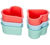 Lurch FlexiForm 83019 Lot de 6 moules à muffins en forme de cœur 100% silicone platine sans BPA