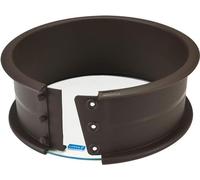 Lurch FlexiForm 85041 Moule à charnière Moule à gâteau avec fond en verre / Moule à pâtisserie en silicone platine 100% sans BPA Diamètre 20 cm Hauteur 8 cm