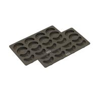 Lurch FlexiForm Kipferl 565015 Lot de 2/2 moules à pâtisserie pour 16 cuillères 100% silicone platine sans BPA