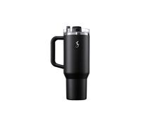 LURCH Gobelet isotherme avec paille 1,2 l Noir noir