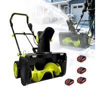 LURECAQING Souffleuse à Neige sans Fil Lithium 40V - 3500W, goulotte orientable 180°, Double Phare LED, Activation Deux étapes, déneigeuse pour Maison, allée, terrasse et Jardin 4Batteries