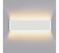 Lureshine Applique Murale Interieur 16W 40CM Haut et Bas Luminaires | Moderne Décorer Aluminium Applique Murale Blanc Chaud 3000K Appliques Convient pour Salon Chambre Couloir（Blanc）