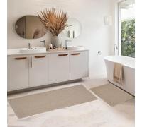 LURICO Tapis Salle de Bain Lot de 2 Tapis de Bain Antidérapant 40 x 60 cm + 50 x 120 cm Tapis de Douche, Lavable en Machine, pour la Salle de Bain, Douche, Baignoire, Salon