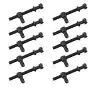 Lurrose 10 Ensembles Vis de Réglage de Chaîne pour Tronçonneuse en Fer Noir, Kit de Fonction D'amortissement des Vibrations Ajustement Précis
