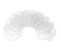 Lurrose 10 Pièces Panneau Acrylique Hexagonal Transparent pour DIY et Peinture, Planche en Acrylique Solide et Légère pour Décoration et Projets Créatifs