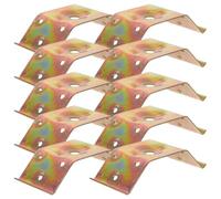 Lurrose 10 Pièces Support D'étagère D'angle en Fer Or pour Fixation Meuble, Ajusteur D'angle Solide pour Meubles et Tables en Travail du Bois