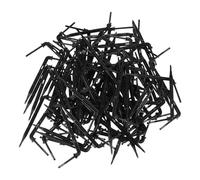 Lurrose 100 Pièces Outil D’Irrigation Goutte à Serrage, Plastique Noir | Support Incliné Précis, Installation Simple, Usage Jardin et Culture Hydroponique
