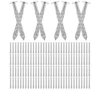 Lurrose 100pcs Vis Filetée en Acier Inoxydable M8x70 Clous Maison Tête de Vis Expansible pour Fixation Sécurisée de Tapis et Sol