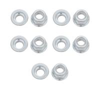 Lurrose 10pièces Écrou à Filetage Inversé pour Lame de Tondeuse Compatible Accessoires de Blocage de Lame Kit de Fixation pour Tête de Coupe et Boîtier Engrenage Entretien de Pelouse