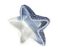 Lurrose 1pièce Plateau de Rangement Céramique Étoile de Mer Bleu Multifonctionnel pour Décoration Intérieure et Bijoux Léger et Pratique pour Maison et Cadeau