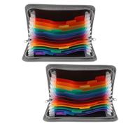 Lurrose 2 Pièces Classeur à Soufflet à Fermeture Éclair en Plastique Multi-Couches, Organiseur de Factures Portable et Polyvalent pour École et Voyage