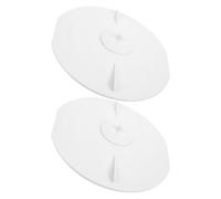 Lurrose 2 Pièces Couvercle avec Facile Renforcée Blanc Lisse Structure Surface en pour Moyen, Rond Abs à Nettoyer pour Entretien Skimmer de Piscine