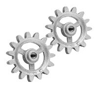 Lurrose 2 Pièces Engrenage en Métal pour Tournebroche Barbecue Automatique sans Bavure, Accessoire Solide pour Rôtissoire Barbecue, Cadre Rotatif Cuisine Extérieure