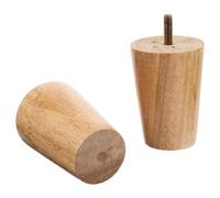 Lurrose 2 Pièces Pieds de Meubles en Bois, Pieds de Canapé de Remplacement, Lot, Support Porteur, Multifonction, pour Canapé, Chaise, Commode, Meuble du Milieu du Siècle