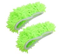Lurrose 2 Pièces Tampon de Remplacement en Chenille Réutilisable pour Balai, Nettoyage Humide et Sec, Facile D'entretien, Adapté aux Sols en Bois Dur et Marbre, Dimensions 25,4 X 11,5 Cm