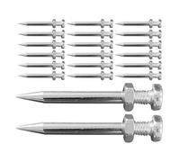 Lurrose 20 Pièces Cheville D’aérateur de Pelouse 58mm en Métal Argenté | Pointes Robustes Résistantes à L’usure la Casse, Usage Toute Saison et Météo, Jardin et Cour