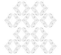 Lurrose 20 Pièces Fixation d'angle en Acrylique Transparent de L avec Vis Claires, Facile à Démonter, Résistant à L'humidité, pour Tiroirs et Contenants en Environnements Variés