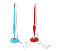 Lurrose 2pièces Stylo à Bille Rotatif sur Socle Adhésif Lot de Bureau et Comptoir Écriture Fluide Accessoire Bureautique Pratique Couleurs Aléatoires Couleur Aléatoire