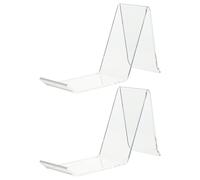 Lurrose 2pièces Support Acrylique pour Présentation de Chaussures Étiquetage Transparent pour Sandales Baskets Talons Rangement Organisé pour Boutique Magasin Entrepôt
