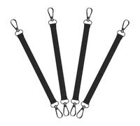 Lurrose 4 Pièces Ceinture Porte-Outils Électrique Noire avec Double Crochet en Alliage et Polyester, Fixation Facile pour Ruban Isolant et Câbles, pour Électriciens sur Ceinture ou Paquet