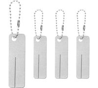 Lurrose 4 Pièces Outil D'affûtage pour Hameçons en Métal Argenté, Lime Portable à Faible Friction pour Accessoires de Pêche en Extérieur, Facile à Ranger
