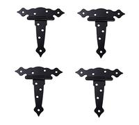Lurrose 4pièces Charnières T pour Porte de Grange ou Abri de Jardin avec Sangle T Charnières Robustes pour Clôture