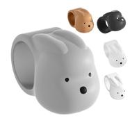 Lurrose 5 Butées de Porte en Silicone Forme Lapin Protection Murale Adorable Auto-adhésive Ensemble de 5 Pièces Cuisine Maison Confortable Toucher