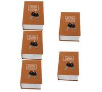 Lurrose 5 Pièces Coffre-fort De Livre Simulé Faux Code Petit Avec Coffre-fort Ancien Forme Clé Livres Sûr Pour Les Enfants Cadenas Verrouillable Coffre Fort Plastique
