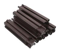 Lurrose 6 Pièces Pieds de Jardinière en Plastique Café, Rehausseurs 40/50 Cm pour Balcon et Potager, Supports Résistants aux Intempéries pour Jardinières Extérieures et Optimisation