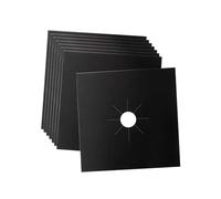 Lurrose 8pièces Lot de Protège-brûleurs pour Plaque de Cuisson à Gaz Tapis de Protection Réutilisable et Antiadhésif pour Plaques de Cuisson