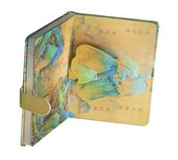 Lurrose Agenda Portable Quotidien Couverture Rigide Style Chinois, Bloc-notes D'enregistrement Magnétique Rétro, Papier Solide et Tissu, pour Étudiants et Enseignants
