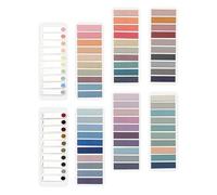 Lurrose Bandes de Lecture Pratiques Marque-pages Adhésifs en Pet pour Bureau 8 Livres de Languettes Adhésives Colorées pour Surligner et Annotations Manuscrites