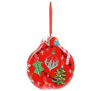 Lurrose Boîte à Bonbons en Fer-blanc Rouge Légère Pendentif Sapin de Noël Mini pour Emballage et Décoration de Fête de Noël