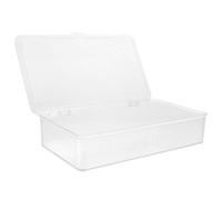 Lurrose Boîte à Couverts Transparente en Pet Couvercle, Organiseur Multifonction pour Rangement et Protection des Ustensiles, pour Buffet et Thanksgiving