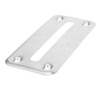 Lurrose Boîte à Pièces en Acier Inoxydable Argenté Fente Métallique pour Monnayeur, Surface Polie Lisse, Installation Facile 4 Trous de Vis, pour Vitrine de Magasin