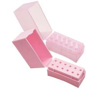 Lurrose Boîte de Rangement Organisateur Pratique 12 Trous 2pcs en Plastique pour Embouts de Perceuse à Ongles pour Atelier Professionnel ou Usage Personnel