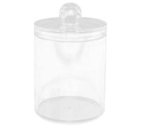 Lurrose Boîte de Rangement pour Cotons-tiges Ronde en Simple | Organiseur Transparent, Protection L’humidité Poussière, pour Cotons et Disques de Beauté