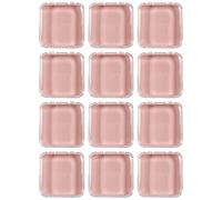 Lurrose Boîte de Rangement pour Faux Ongles Grand Format Rose, 12 Compartiments Individuels, Organisateur de Nail Art Pratique pour Salon de Manucure et Usage Personnel