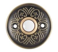 Lurrose Bouton-poussoir de sonnette rond en métal - Interrupteur de sonnette LED - Interrupteur mural pour porte de garage, idéal pour la maison, le bureau ou un garage de luxe.