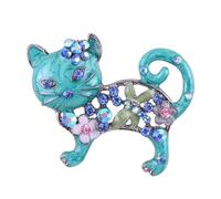 Lurrose Broche Chat en Alliage Créative et Délicate, Épingle à Poitrine Multifonction pour Robe, Accessoire de Vêtement Élégant pour Femmes en Soirée et Cérémonies