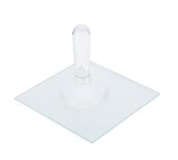 Lurrose Broyeur à Peinture pour Pigments en Verre Plaque de Broyage 10x10 Cm, Pilon pour Fabriquer Peinture Maison, Garantissant une Texture Lisse pour Artistes et Amateurs