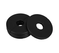 Lurrose Caches-tuyaux Ronds Lot de 4 Design Fendu en Plastique Noir Diamètre Intérieur 17mm Facile à Installer et Nettoyer, pour Tuyaux D'eau en Salles de Bains et Espaces Intérieurs