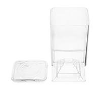 Lurrose Coton Compact Lingettes de Ongles Forme Phare et Design Distributeur Rond en Plastique à Maquillage pour Cotons Salle de Bain Plan de Travail