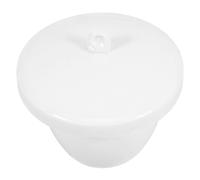 Lurrose Creuset en Céramique 70ml Blanc avec Couvercle et Poignée