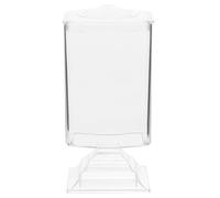 Lurrose Distributeur de Lingettes pour Ongles Transparent Anti-poussière Support Surélevé, Boîte Compacte pour Rangement Maquillage et Salle de Bain, Porte-Cotons Pratique et Polyvalent