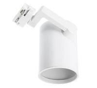 Lurrose Éclairage sur Rail à Intensité Variable, Support de Source Lumineuse Spot Par30, Culot E27, Fer, Blanc, Compatible Ampoules LED Par30, Éclairage D’accentuation Intérieur