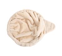 Lurrose Hamac pour Chat en Peluche Doux et Confortable, Panier Profond Rond Anneau en Acier 47x36 Cm, Accessoire Élégant pour Arbre à Chat la Maison